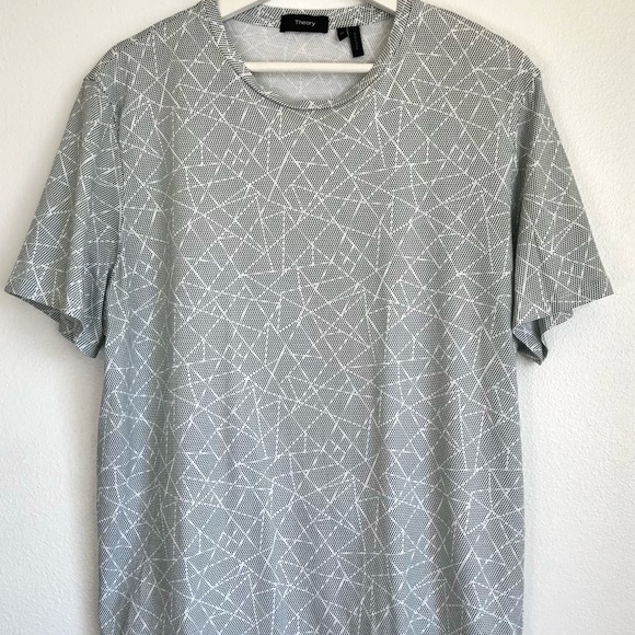 Theory Geometric Dot Clean Tee Halftone Jersey Size XL - Picture 2 of 9
